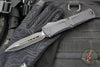 Microtech Combat Troodon Gen III OTF Knife- Double Edge-Shadow Edition- Black Handle- Black DLC Plain Edge Blade 1142-1 DLCTSH Gen III
