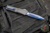 Microtech Combat Troodon Gen III OTF Knife- Double Edge- Black Finished Handle- Blue Plain Edge Blade And Accents 1142-1 NASK GEN III