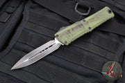 Microtech Combat Troodon Gen III OTF Knife- Double Edge- Outbreak Finished Handle- Distressed Outbreak Black Blade 1142-1 OBS Gen III