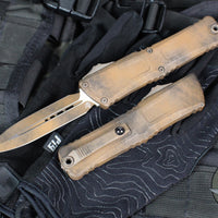 Microtech Combat Troodon Gen III OTF Knife- Double Edge- Plague Finished Handle- Plague Finished Blade 1142-1 PLOBS