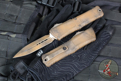 Microtech Combat Troodon Gen III OTF Knife- Double Edge- Plague Finished Handle- Plague Finished Blade 1142-1 PLOBS