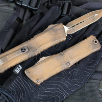 Microtech Combat Troodon Gen III OTF Knife- Double Edge- Plague Finished Handle- Plague Finished Blade 1142-1 PLOBS