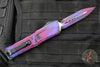 Microtech Combat Troodon Gen III OTF Knife- Double Edge- Purple Cel Shade Finished Handle- Purple Cel Shade Plain Edge Blade 1142-1 PUCOMICS GEN III