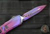 Microtech Combat Troodon Gen III OTF Knife- Double Edge- Purple Cel Shade Finished Handle- Purple Cel Shade Plain Edge Blade 1142-1 PUCOMICS GEN III
