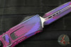 Microtech Combat Troodon Gen III OTF Knife- Double Edge- Purple Cel Shade Finished Handle- Purple Cel Shade Plain Edge Blade 1142-1 PUCOMICS GEN III