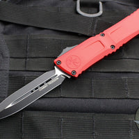 Microtech Combat Troodon Gen III OTF Knife- Double Edge- Red Handle- Black Plain Edge Blade 1142-1 RD Gen III 2024