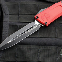 Microtech Combat Troodon Gen III OTF Knife- Double Edge- Red Handle- Black Plain Edge Blade 1142-1 RD Gen III 2024