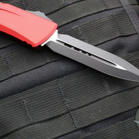 Microtech Combat Troodon Gen III OTF Knife- Double Edge- Red Handle- Black Plain Edge Blade 1142-1 RD Gen III 2024