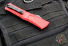 Microtech Combat Troodon Gen III OTF Knife- Double Edge- Red Handle- Black Plain Edge Blade 1142-1 RD Gen III 2024