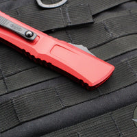 Microtech Combat Troodon Gen III OTF Knife- Double Edge- Red Handle- Black Plain Edge Blade 1142-1 RD Gen III 2024