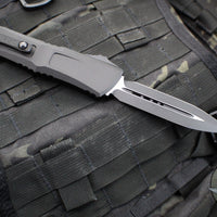 Microtech Combat Troodon Gen III OTF Knife- Double Edge- Tactical- Black Handle- Black Plain Edge Blade 1142-1 T Gen III 2024