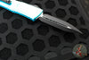 Microtech Combat Troodon Gen III OTF Knife- Double Edge- Turquoise Handle- Black Plain Edge Blade 1142-1 TQ Gen III