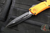 Microtech Combat Troodon Gen III OTF Knife- Double Edge- Orange Handle- Black Plain Edge Blade 1142-1 OR Gen III