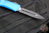 Microtech Combat Troodon Gen III OTF Knife- Double Edge- Blue Handle- Black Part Serrated Edge Blade 1142-2 BL Gen III 2024