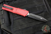 Microtech Combat Troodon Gen III OTF Knife- Double Edge- Red Handle- Black Full Serrated Edge Blade 1142-3 RD Gen III