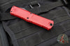 Microtech Combat Troodon Gen III OTF Knife- Double Edge- Red Handle- Black Full Serrated Edge Blade 1142-3 RD Gen III