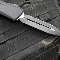 Microtech Combat Troodon Gen III OTF Knife- Double Edge- Tactical- Black Handle- Black Full Serrated Edge Blade 1142-3 T Gen III 2024