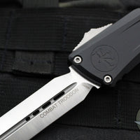 Microtech Combat Troodon Gen III OTF Knife- Double Edge- Black Handle- Satin Blade 1142-4 Gen III 2024