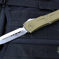 Microtech Combat Troodon Gen III OTF Knife- Double Edge- OD Green Handle- Satin Blade 1142-4 OD Gen III