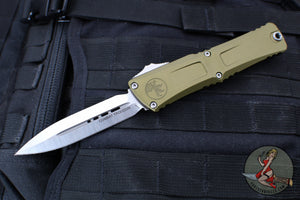 Microtech Combat Troodon Gen III OTF Knife- Double Edge- OD Green Handle- Satin Blade 1142-4 OD Gen III