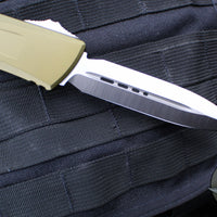 Microtech Combat Troodon Gen III OTF Knife- Double Edge- OD Green Handle- Satin Blade 1142-4 OD Gen III