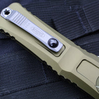 Microtech Combat Troodon Gen III OTF Knife- Double Edge- OD Green Handle- Satin Blade 1142-4 OD Gen III