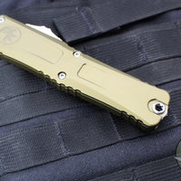 Microtech Combat Troodon Gen III OTF Knife- Double Edge- OD Green Handle- Satin Blade 1142-4 OD Gen III