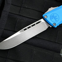 Microtech Combat Troodon Gen III OTF Knife- Single Edge- Blue Handle- Apocalyptic Blade 1143-10 APBL Gen III 2024