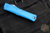 Microtech Combat Troodon Gen III OTF Knife- Single Edge- Blue Handle- Apocalyptic Blade 1143-10 APBL Gen III