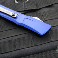 Microtech Combat Troodon Gen III OTF Knife- Single Edge- Navy Blue Finished Handle- Apocalyptic Blade 1143-10 APNA Gen III 2024