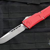 Microtech Combat Troodon Gen III OTF Knife- Single Edge- Red Handle- Apocalyptic Plain Edge Blade 1143-10 APRD Gen III 2024