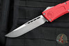 Microtech Combat Troodon Gen III OTF Knife- Single Edge- Red Handle- Apocalyptic Plain Edge Blade 1143-10 APRD Gen III 2024