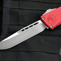 Microtech Combat Troodon Gen III OTF Knife- Single Edge- Red Handle- Apocalyptic Plain Edge Blade 1143-10 APRD Gen III 2024