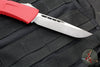 Microtech Combat Troodon Gen III OTF Knife- Single Edge- Red Handle- Apocalyptic Plain Edge Blade 1143-10 APRD Gen III 2024