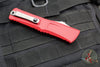 Microtech Combat Troodon Gen III OTF Knife- Single Edge- Red Handle- Apocalyptic Plain Edge Blade 1143-10 APRD Gen III 2024