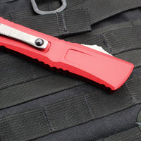 Microtech Combat Troodon Gen III OTF Knife- Single Edge- Red Handle- Apocalyptic Plain Edge Blade 1143-10 APRD Gen III 2024