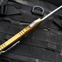 Microtech Combat Troodon Gen III OTF Knife- Single Edge- Tan Handle- Apocalyptic Blade 1143-10 APTA Gen III 2024