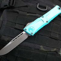 Microtech Combat Troodon Gen III OTF Knife- Single Edge- Turquoise Handle- Apocalyptic Blade 1143-10 APTQ Gen III 2024