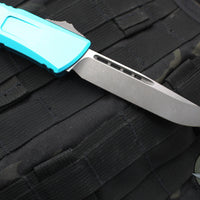 Microtech Combat Troodon Gen III OTF Knife- Single Edge- Turquoise Handle- Apocalyptic Blade 1143-10 APTQ Gen III 2024