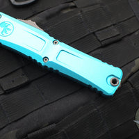 Microtech Combat Troodon Gen III OTF Knife- Single Edge- Turquoise Handle- Apocalyptic Blade 1143-10 APTQ Gen III 2024