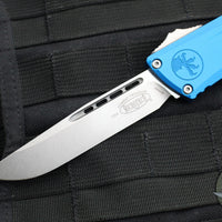 Microtech Combat Troodon Gen III OTF Knife- Single Edge- Blue Handle- Stonewash Blade 1143-10 BL Gen III 2024