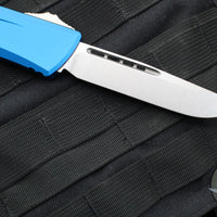 Microtech Combat Troodon Gen III OTF Knife- Single Edge- Blue Handle- Stonewash Blade 1143-10 BL Gen III 2024