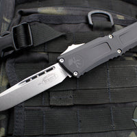 Microtech Combat Troodon Gen III OTF Knife- Single Edge- Black Handle- Stonewash Blade 1143-10 Gen III 2024