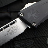 Microtech Combat Troodon Gen III OTF Knife- Single Edge- Black Handle- Stonewash Blade 1143-10 Gen III 2024