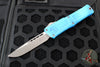 Microtech Combat Troodon Gen III OTF Knife- Single Edge- Marbled Blue Handle- Apocalyptic Blade 1143-10 MBL Gen III