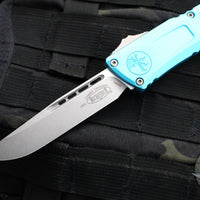 Microtech Combat Troodon Gen III OTF Knife- Single Edge- Turquoise Handle- Stonewash Blade 1143-10 TQ Gen III 2024