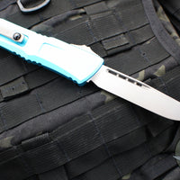 Microtech Combat Troodon Gen III OTF Knife- Single Edge- Turquoise Handle- Stonewash Blade 1143-10 TQ Gen III 2024