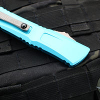 Microtech Combat Troodon Gen III OTF Knife- Single Edge- Turquoise Handle- Stonewash Blade 1143-10 TQ Gen III 2024