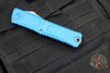 Microtech Combat Troodon Gen III OTF Knife- Single Edge- Blue Handle- Apocalyptic Part Serrated Blade 1143-11 APBL Gen III 2024