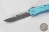 Microtech Combat Troodon Gen III OTF Knife- Single Edge- Turquoise Handle- Apocalyptic Part Serrated Blade 1143-11 APTQ Gen III